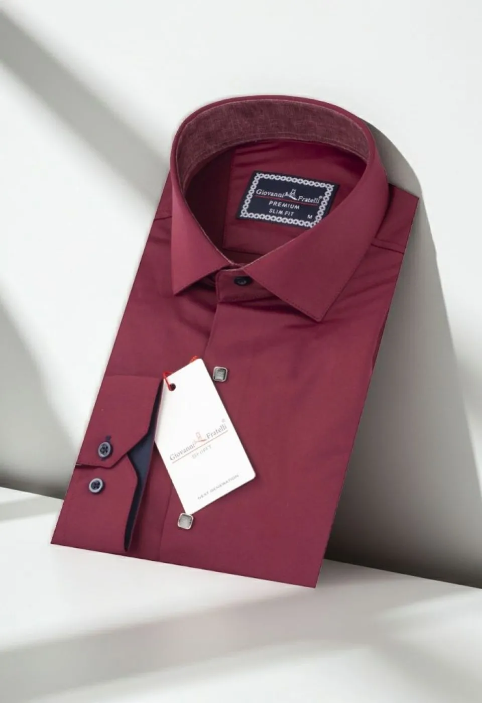 Slim Fit Uzun Kol Düz Renk Saten Erkek Gömlek 3GMK317037A09
