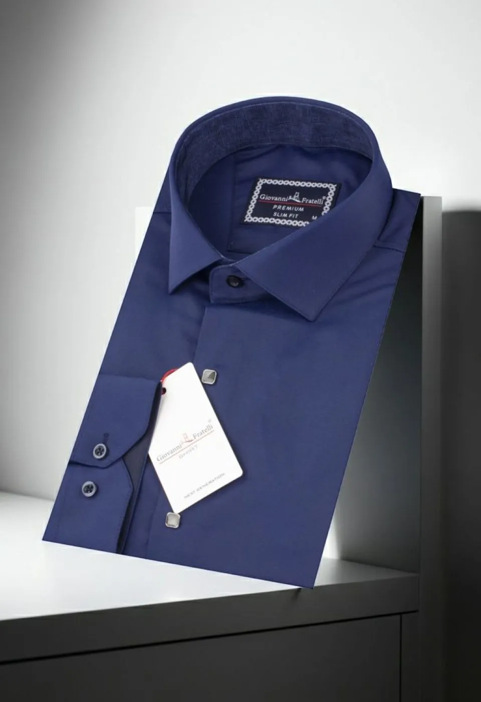 Slim Fit Uzun Kol Düz Renk Saten Erkek Gömlek 3GMK317037A12