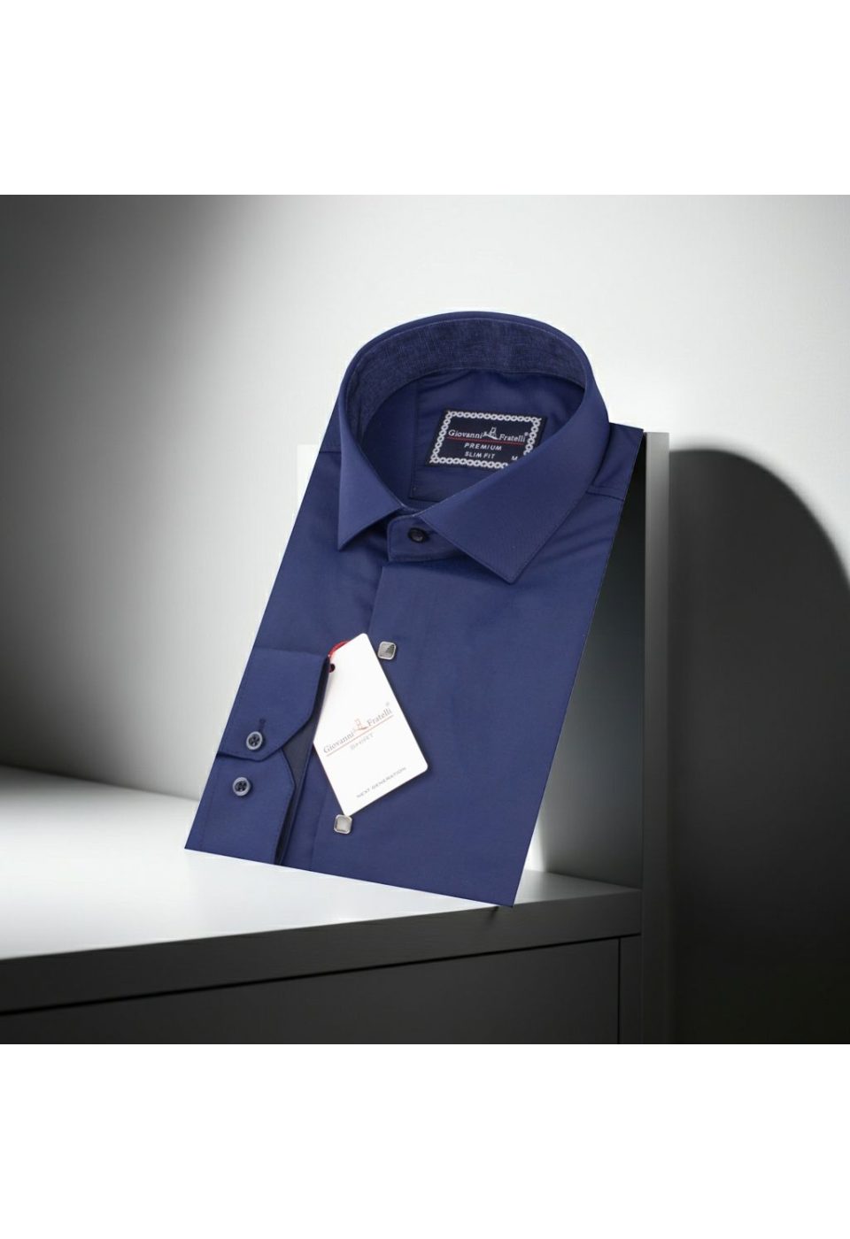 Slim Fit Uzun Kol Düz Renk Saten Erkek Gömlek 3GMK317037A12 - Giovanni Fratelli