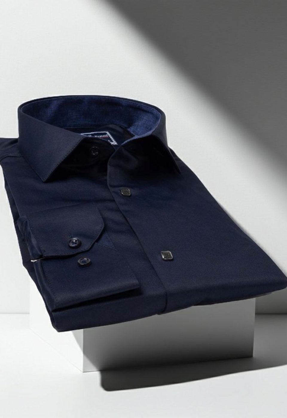 Slim Fit Uzun Kol Düz Renk Saten Erkek Gömlek 3GMK317037A15