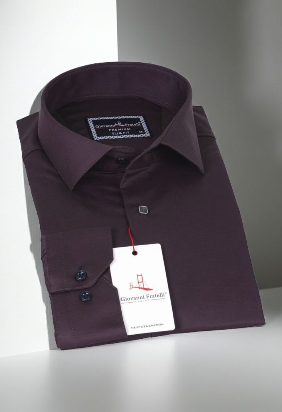Slim Fit Uzun Kol Düz Renk Saten Erkek Gömlek 3GMK317037A16