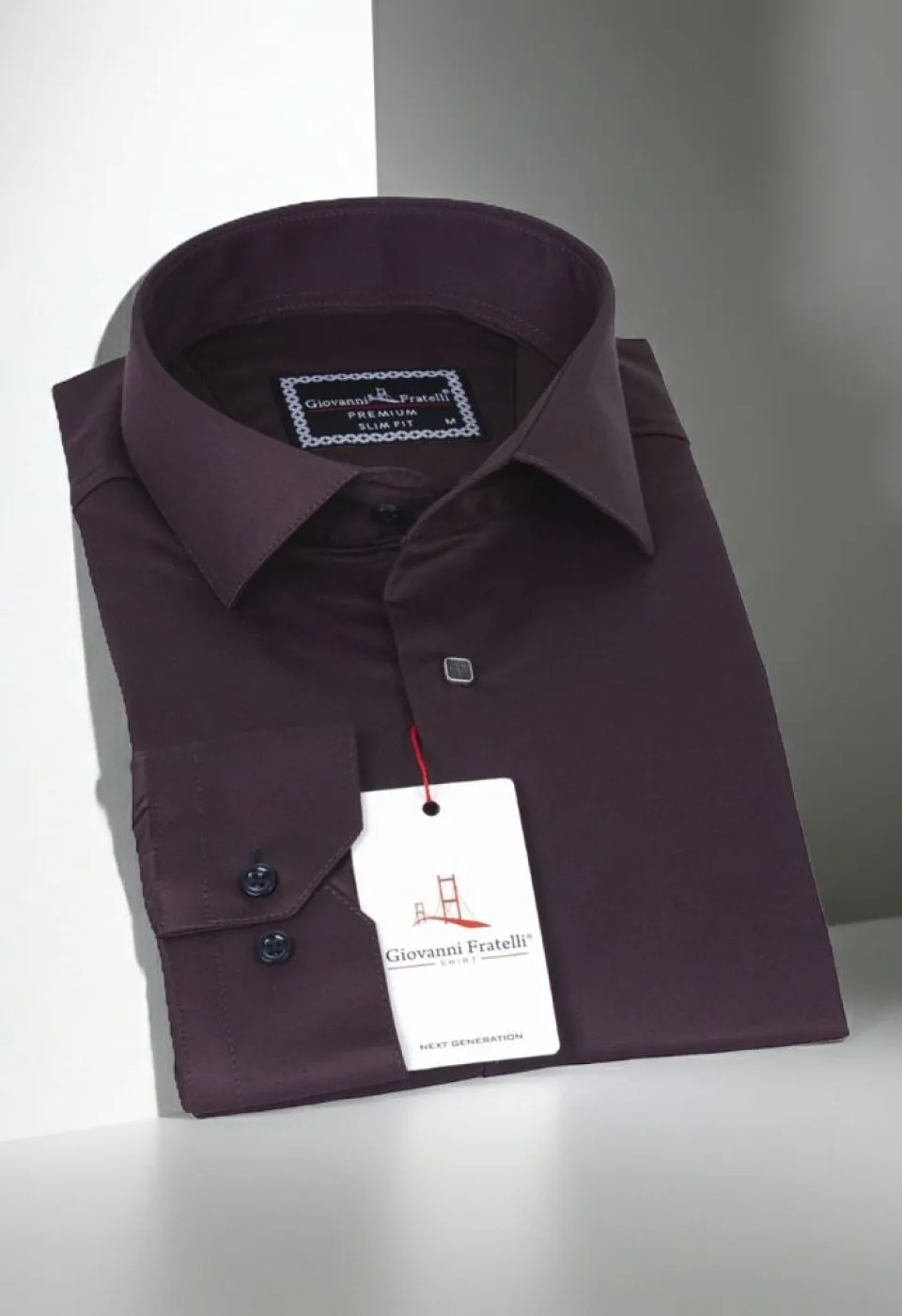 Slim Fit Uzun Kol Düz Renk Saten Erkek Gömlek 3GMK317037A16