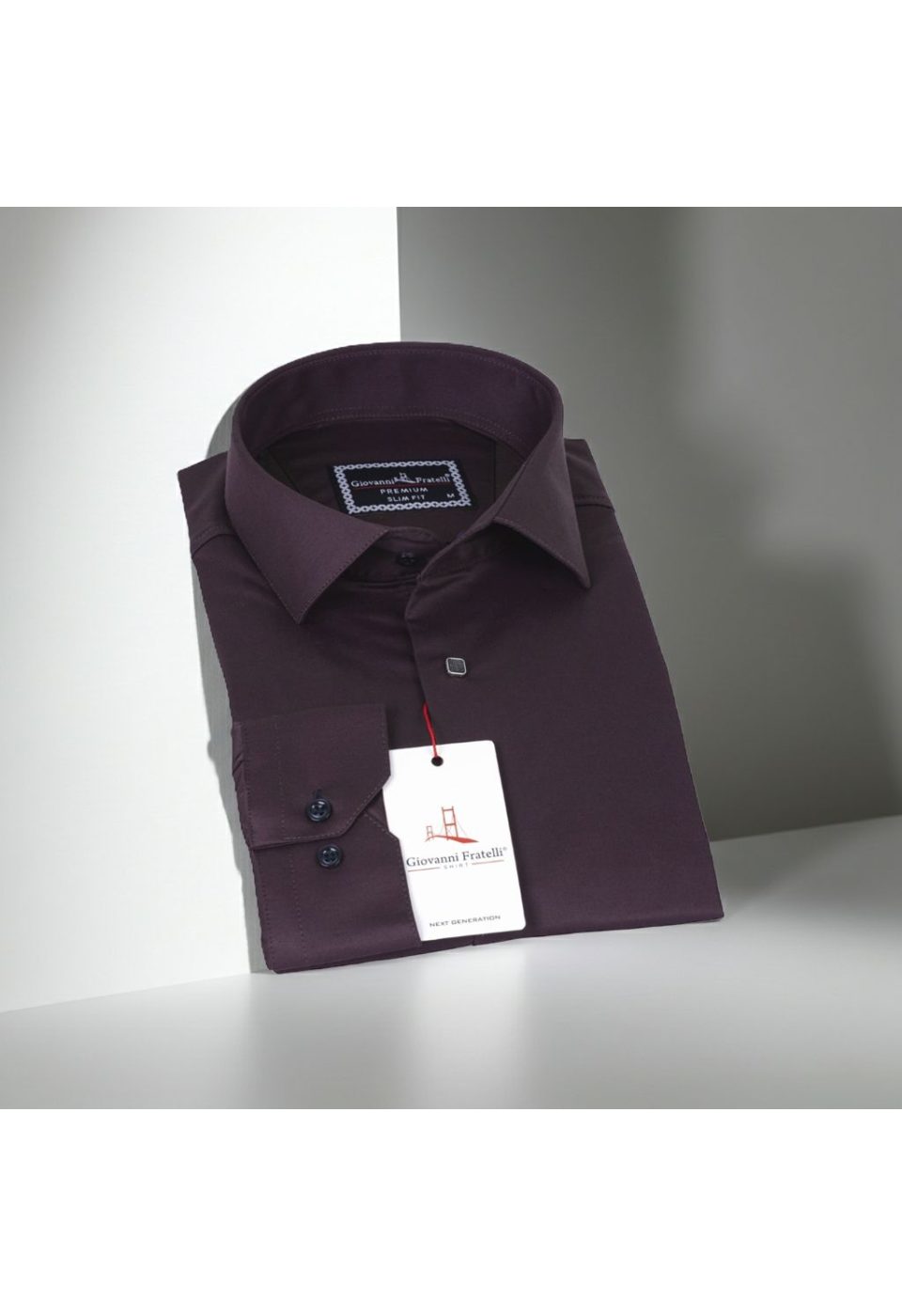 Slim Fit Uzun Kol Düz Renk Saten Erkek Gömlek 3GMK317037A16 - Giovanni Fratelli