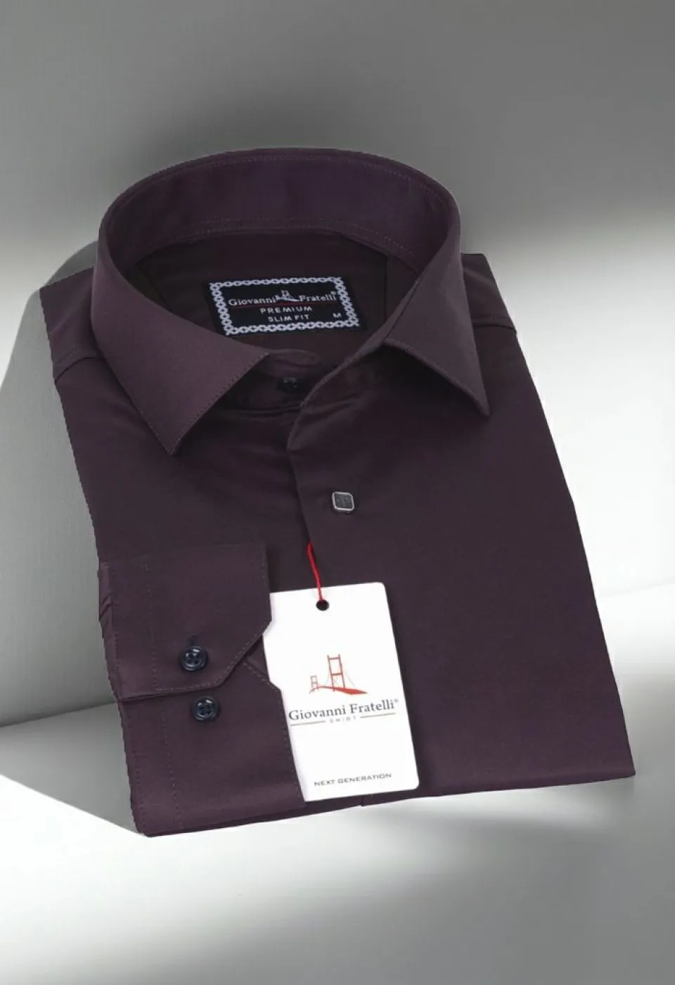 Slim Fit Uzun Kol Düz Renk Saten Erkek Gömlek 3GMK317037A16