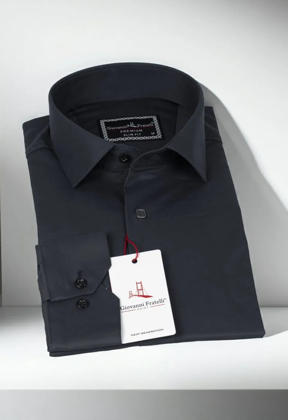 Slim Fit Uzun Kol Düz Renk Saten Erkek Gömlek 3GMK317037A19