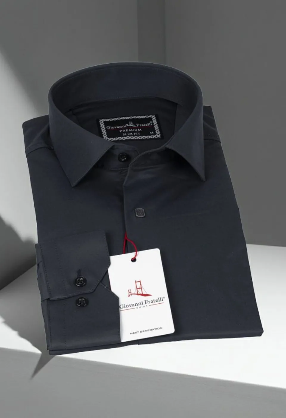Slim Fit Uzun Kol Düz Renk Saten Erkek Gömlek 3GMK317037A19