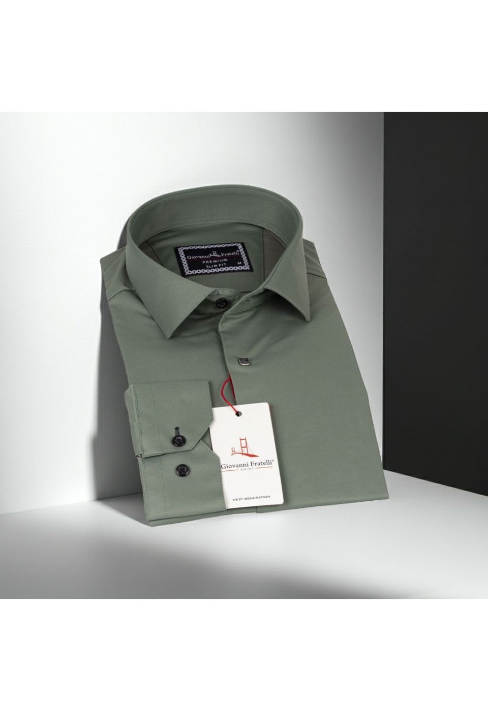 7037 CR SATIN A20 Slim Fit Uzun Kol Düz Renk Saten Erkek Gömlek 3GMK317037A20 - Giovanni Fratelli