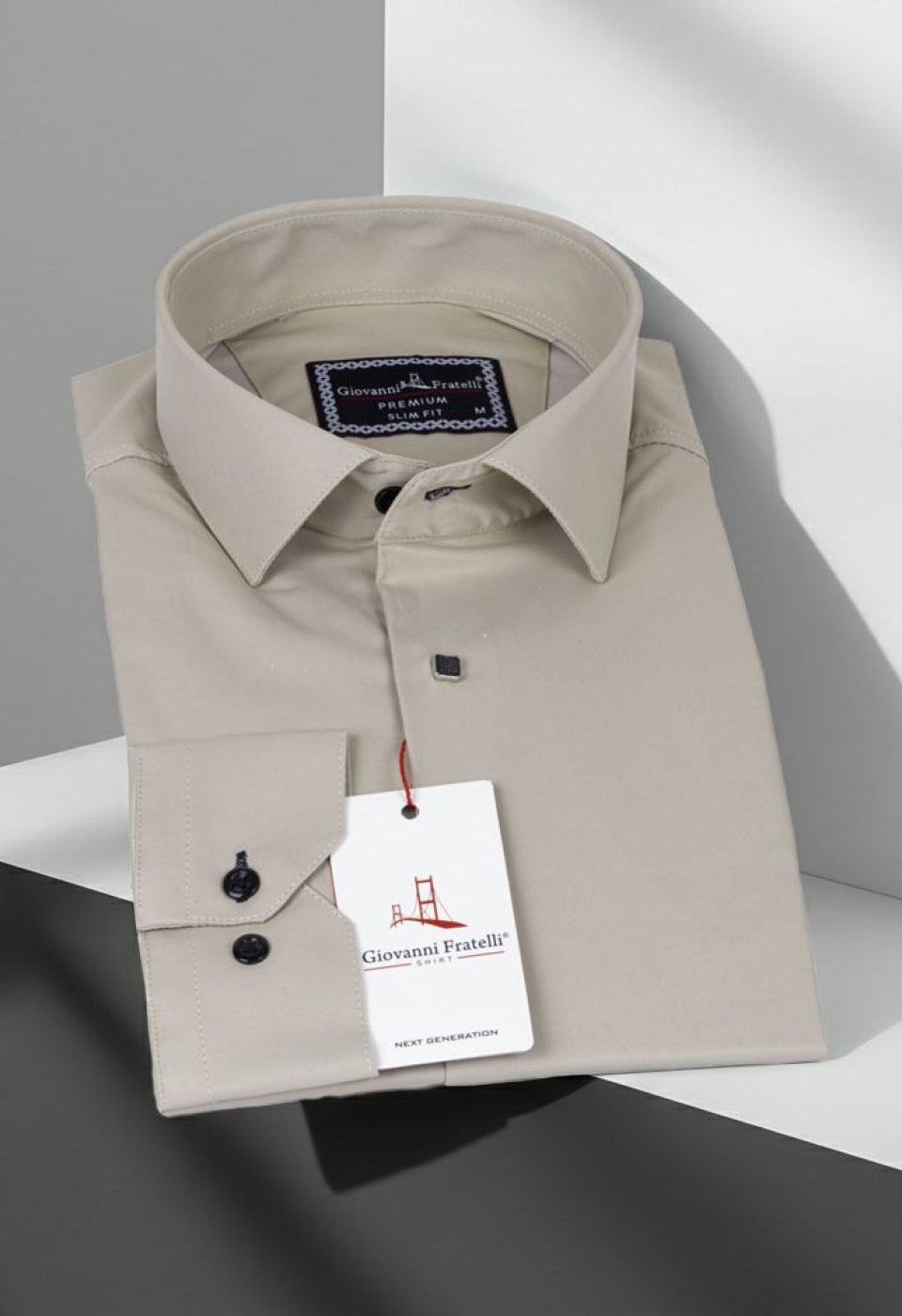 Slim Fit Uzun Kol Düz Renk Saten Erkek Gömlek 3GMK317037A24