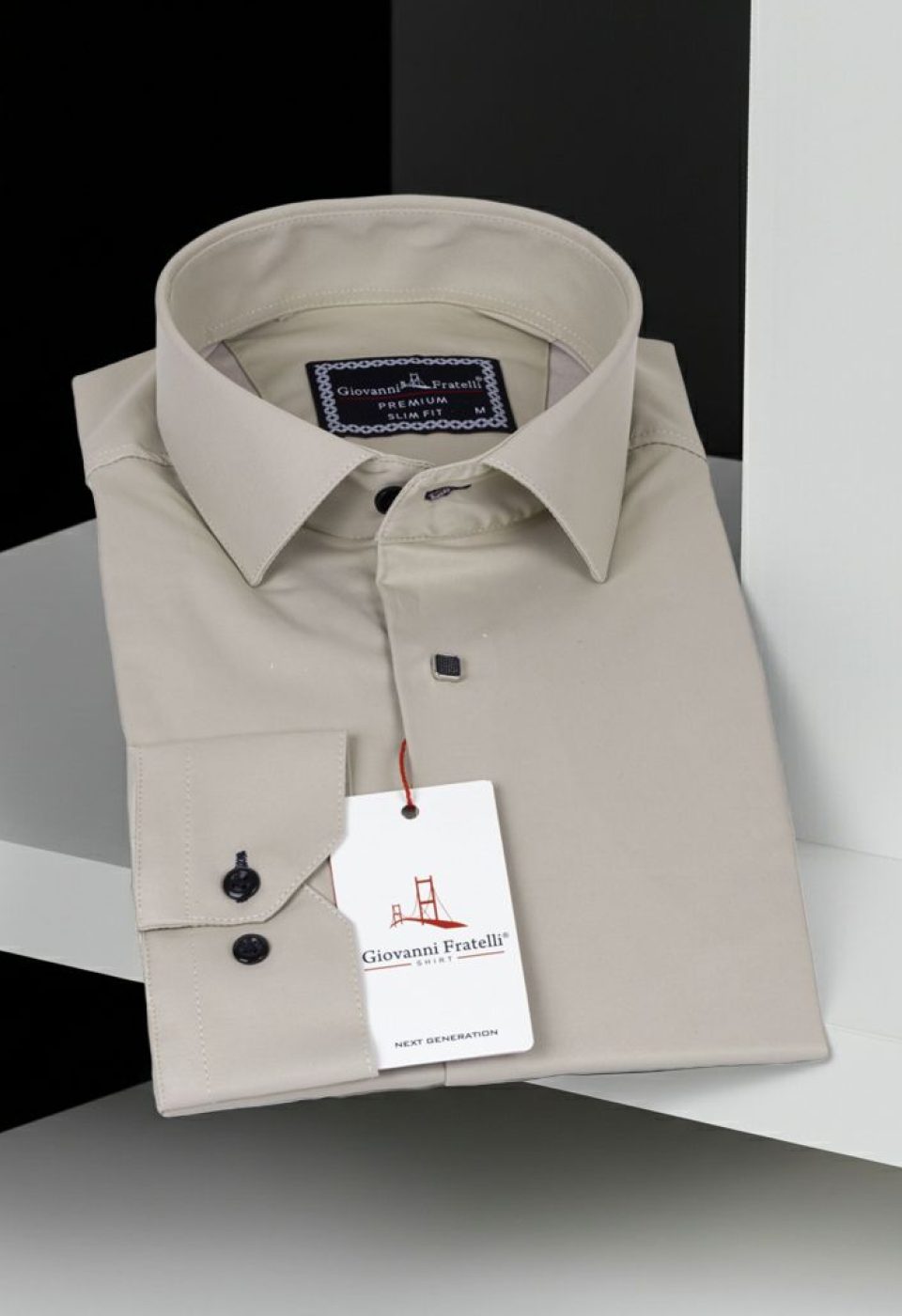 Slim Fit Uzun Kol Düz Renk Saten Erkek Gömlek 3GMK317037A24