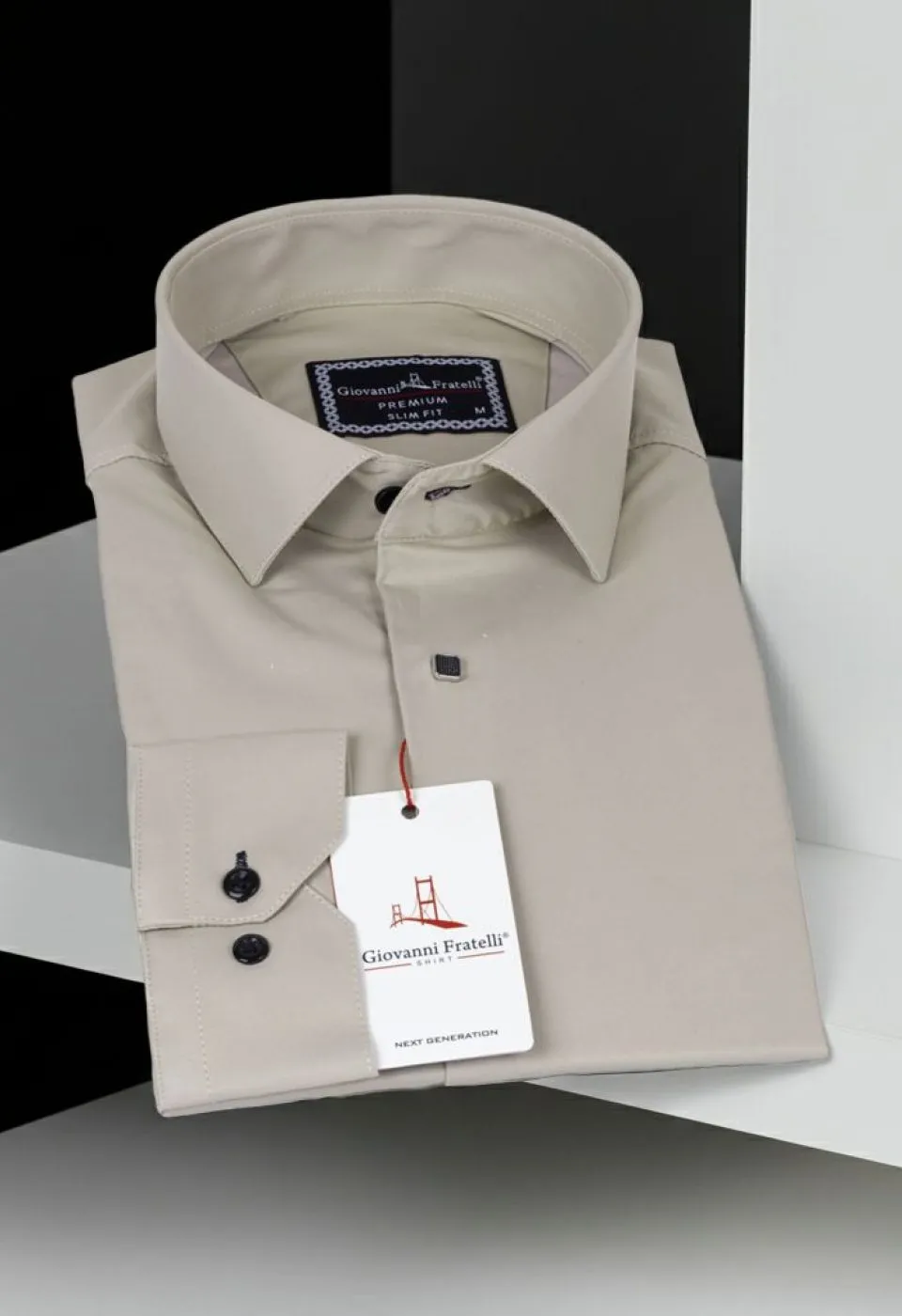 Slim Fit Uzun Kol Düz Renk Saten Erkek Gömlek 3GMK317037A24
