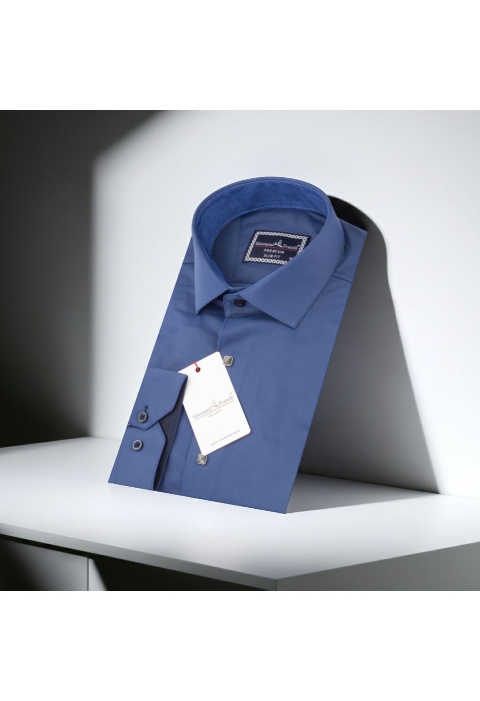 Slim Fit Uzun Kol Düz Renk Saten Erkek Gömlek 3GMK317037A30 - Giovanni Fratelli