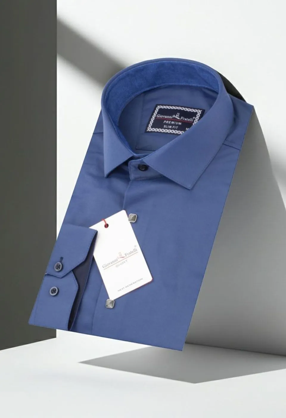 Slim Fit Uzun Kol Düz Renk Saten Erkek Gömlek 3GMK317037A30