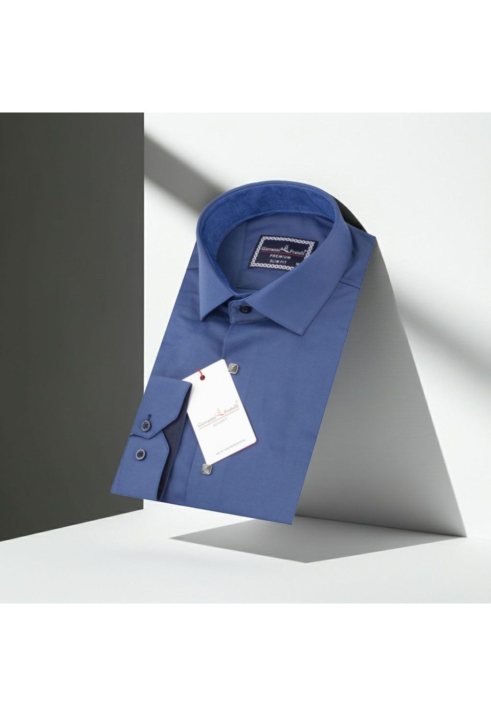 Slim Fit Uzun Kol Düz Renk Saten Erkek Gömlek 3GMK317037A30 - Giovanni Fratelli
