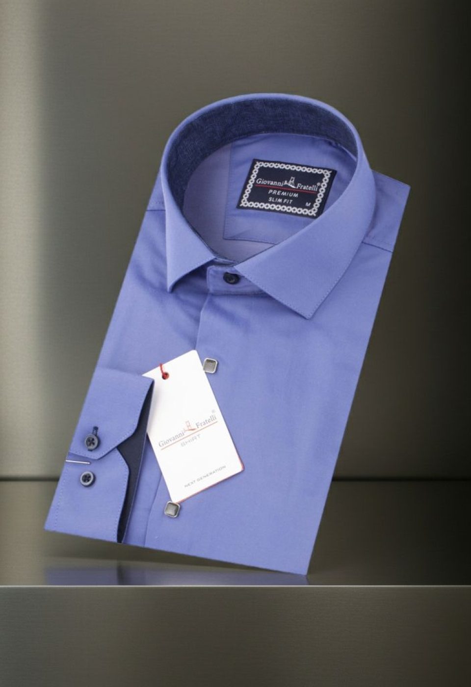 Slim Fit Uzun Kol Düz Renk Saten Erkek Gömlek 3GMK317037A33