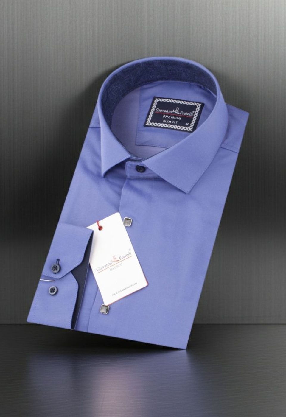 Slim Fit Uzun Kol Düz Renk Saten Erkek Gömlek 3GMK317037A33