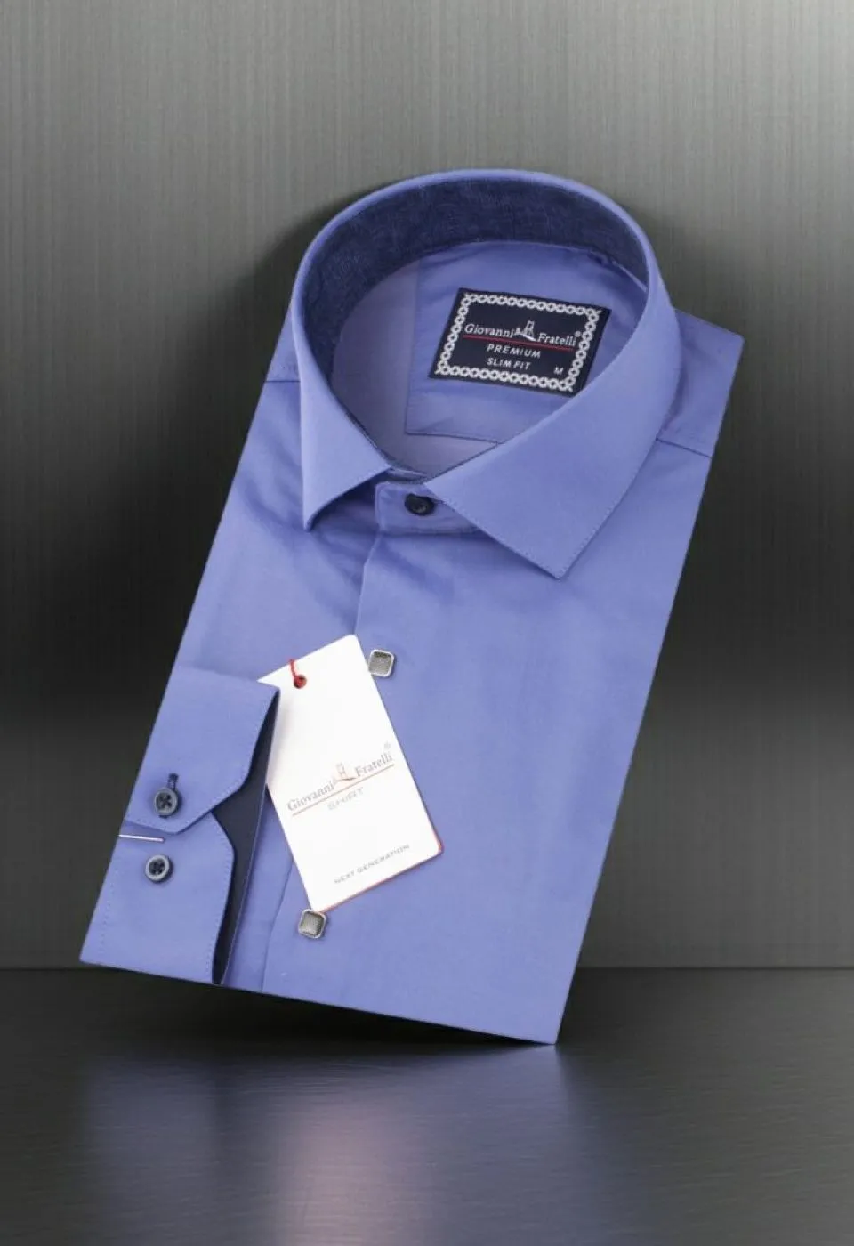 Slim Fit Uzun Kol Düz Renk Saten Erkek Gömlek 3GMK317037A33