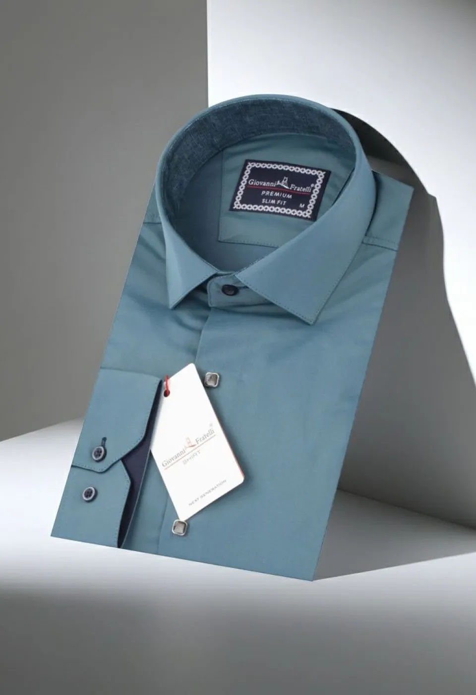 Slim Fit Uzun Kol Düz Renk Saten Erkek Gömlek 3GMK317037A35