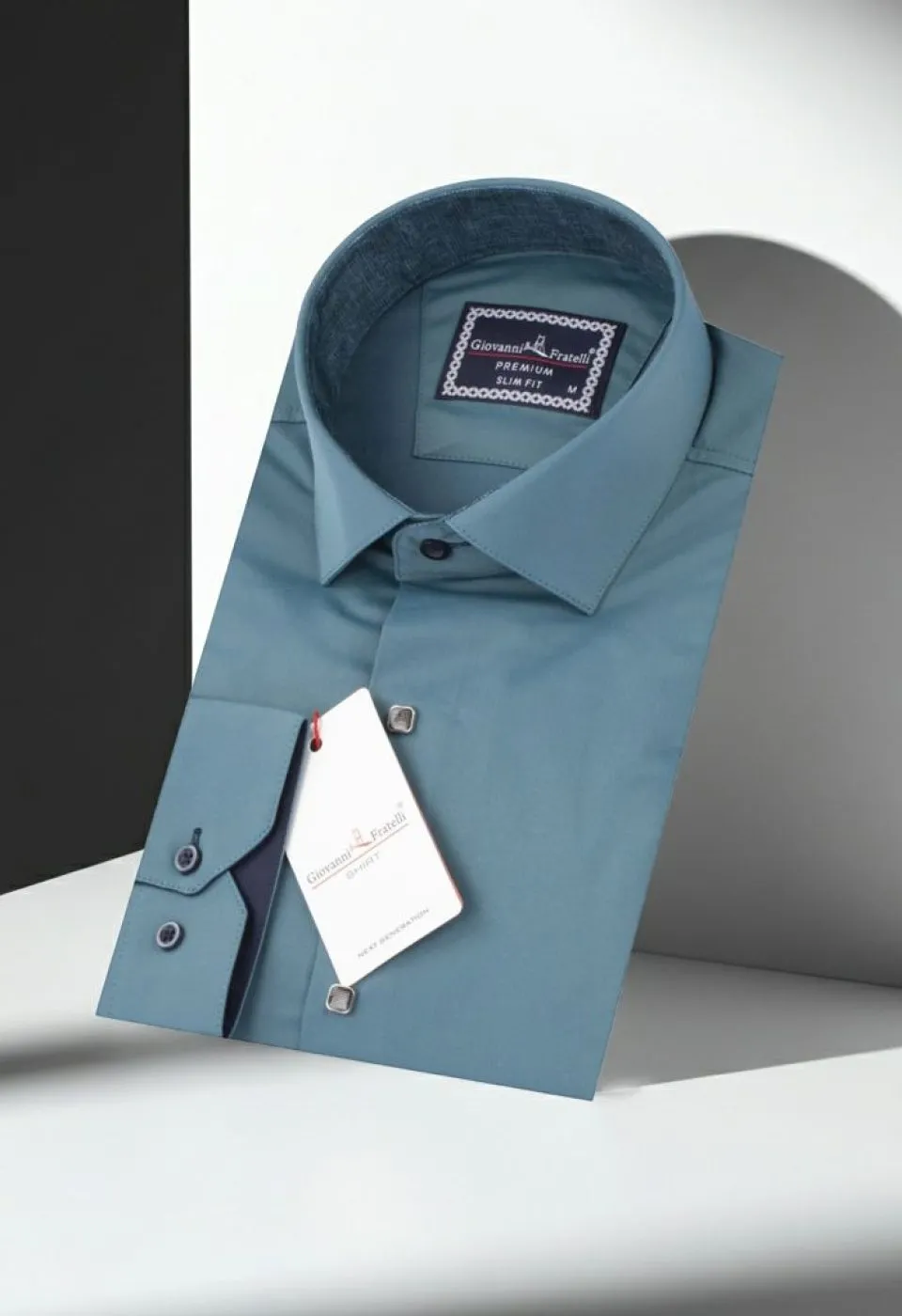 Slim Fit Uzun Kol Düz Renk Saten Erkek Gömlek 3GMK317037A35
