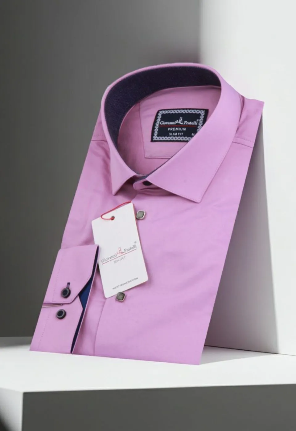 Slim Fit Uzun Kol Düz Renk Saten Erkek Gömlek 3GMK317037A36