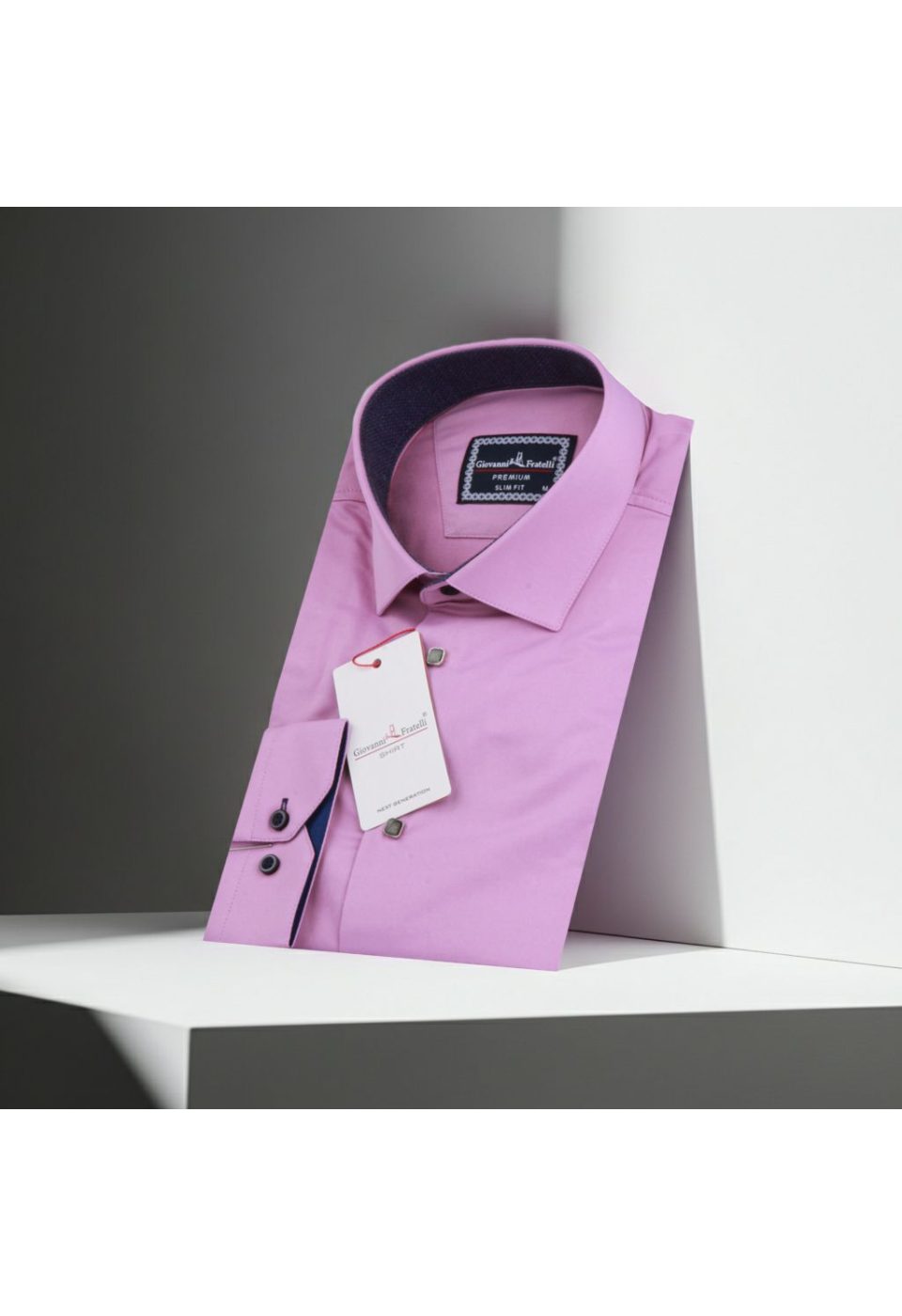 Slim Fit Uzun Kol Düz Renk Saten Erkek Gömlek 3GMK317037A36 - Giovanni Fratelli