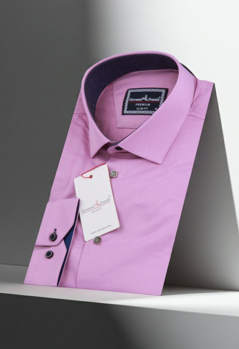 Slim Fit Uzun Kol Düz Renk Saten Erkek Gömlek 3GMK317037A36