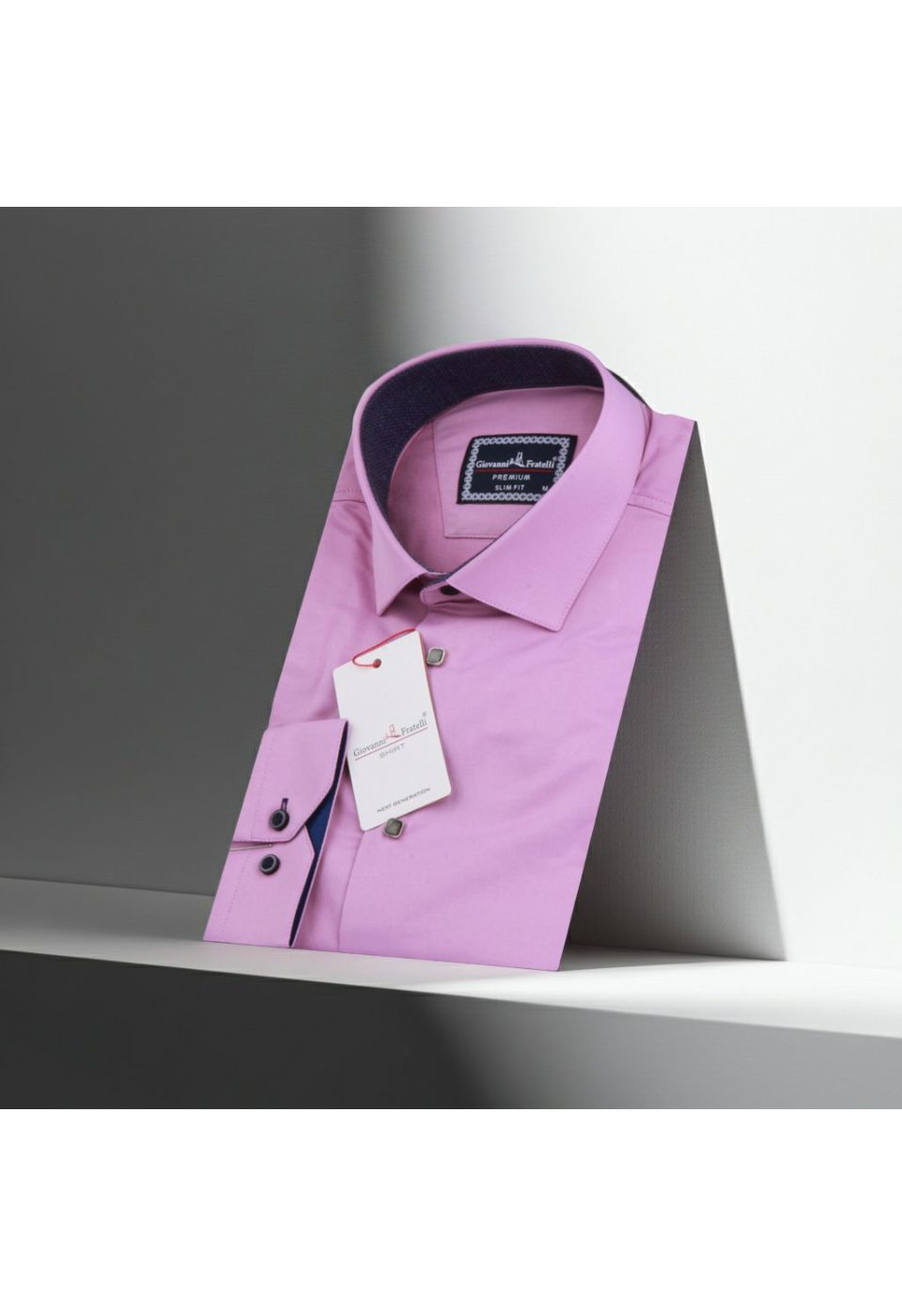 Slim Fit Uzun Kol Düz Renk Saten Erkek Gömlek 3GMK317037A36 - Giovanni Fratelli