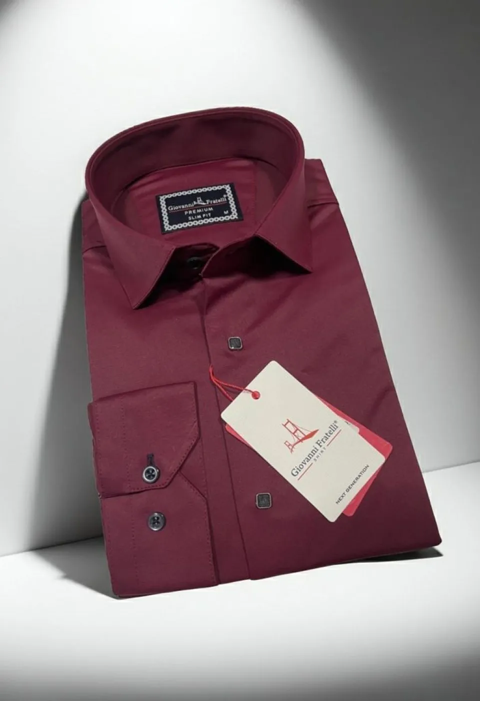 Slim Fit Uzun Kol Düz Renk Saten Erkek Gömlek 3GMK317037A37