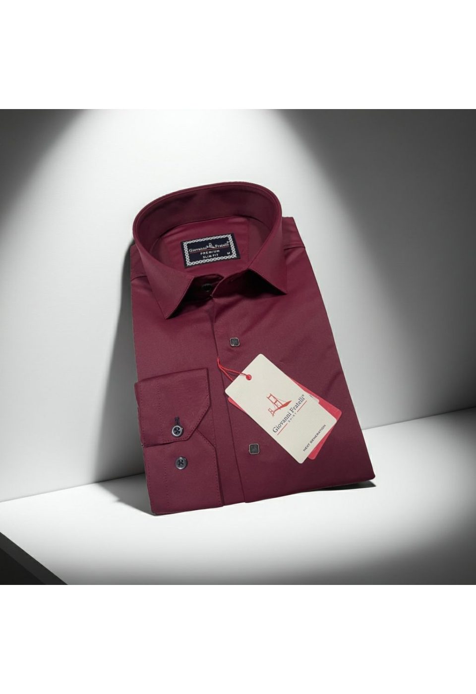 Slim Fit Uzun Kol Düz Renk Saten Erkek Gömlek 3GMK317037A37 - Giovanni Fratelli