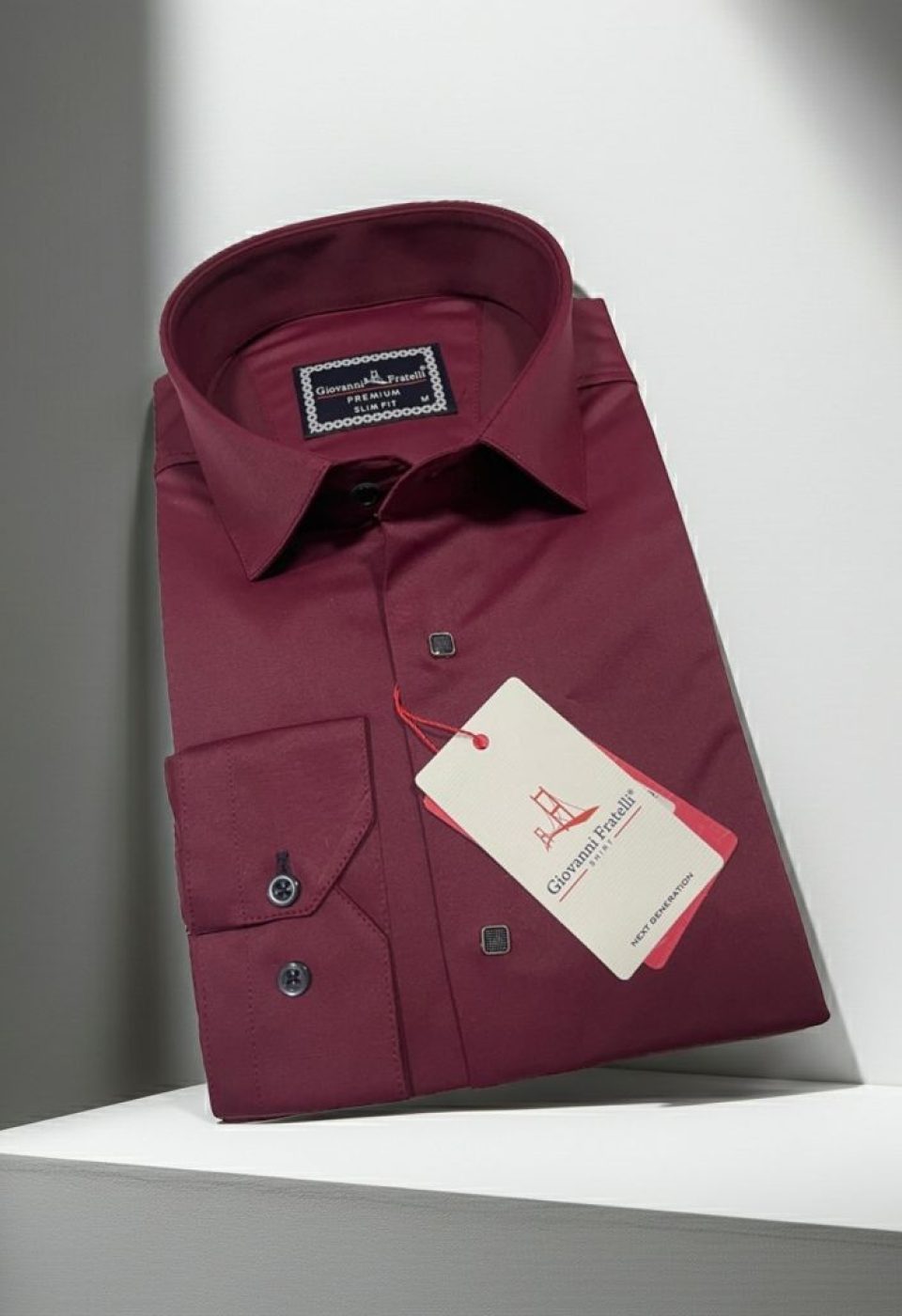 Slim Fit Uzun Kol Düz Renk Saten Erkek Gömlek 3GMK317037A37