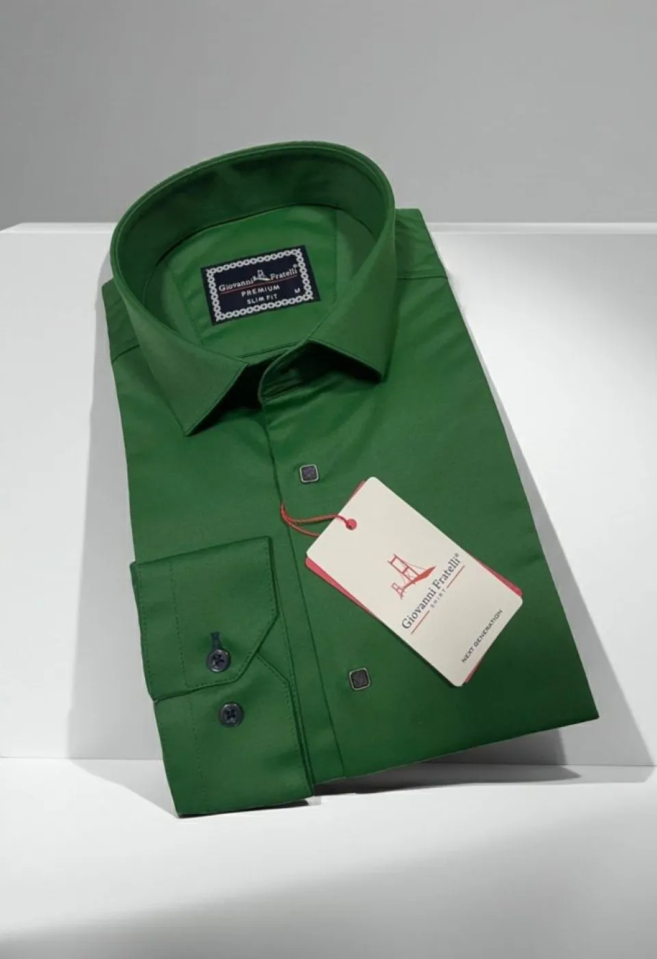 Slim Fit Uzun Kol Düz Renk Saten Erkek Gömlek 3GMK317037A40