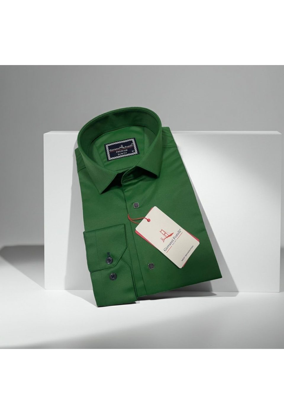 Slim Fit Uzun Kol Düz Renk Saten Erkek Gömlek 3GMK317037A40 - Giovanni Fratelli