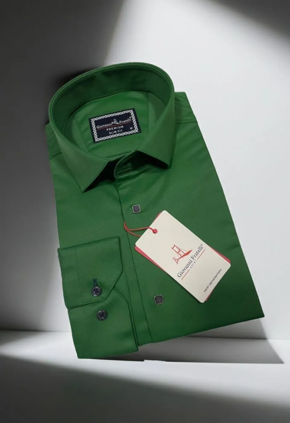 Slim Fit Uzun Kol Düz Renk Saten Erkek Gömlek 3GMK317037A40
