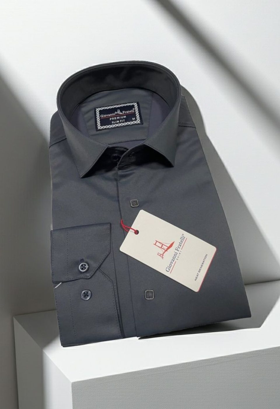 Slim Fit Uzun Kol Düz Renk Saten Erkek Gömlek 3GMK317037A44