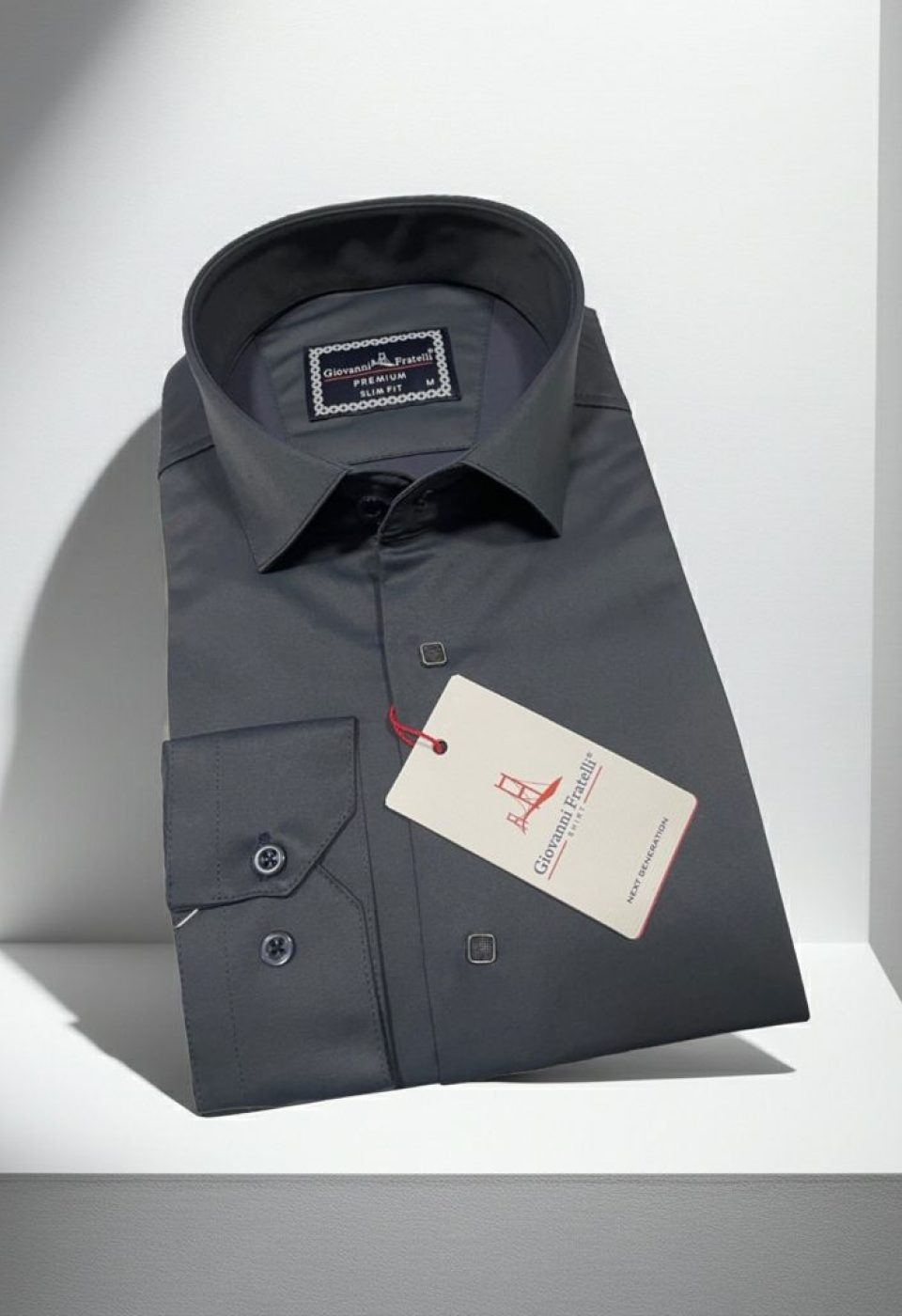 Slim Fit Uzun Kol Düz Renk Saten Erkek Gömlek 3GMK317037A44