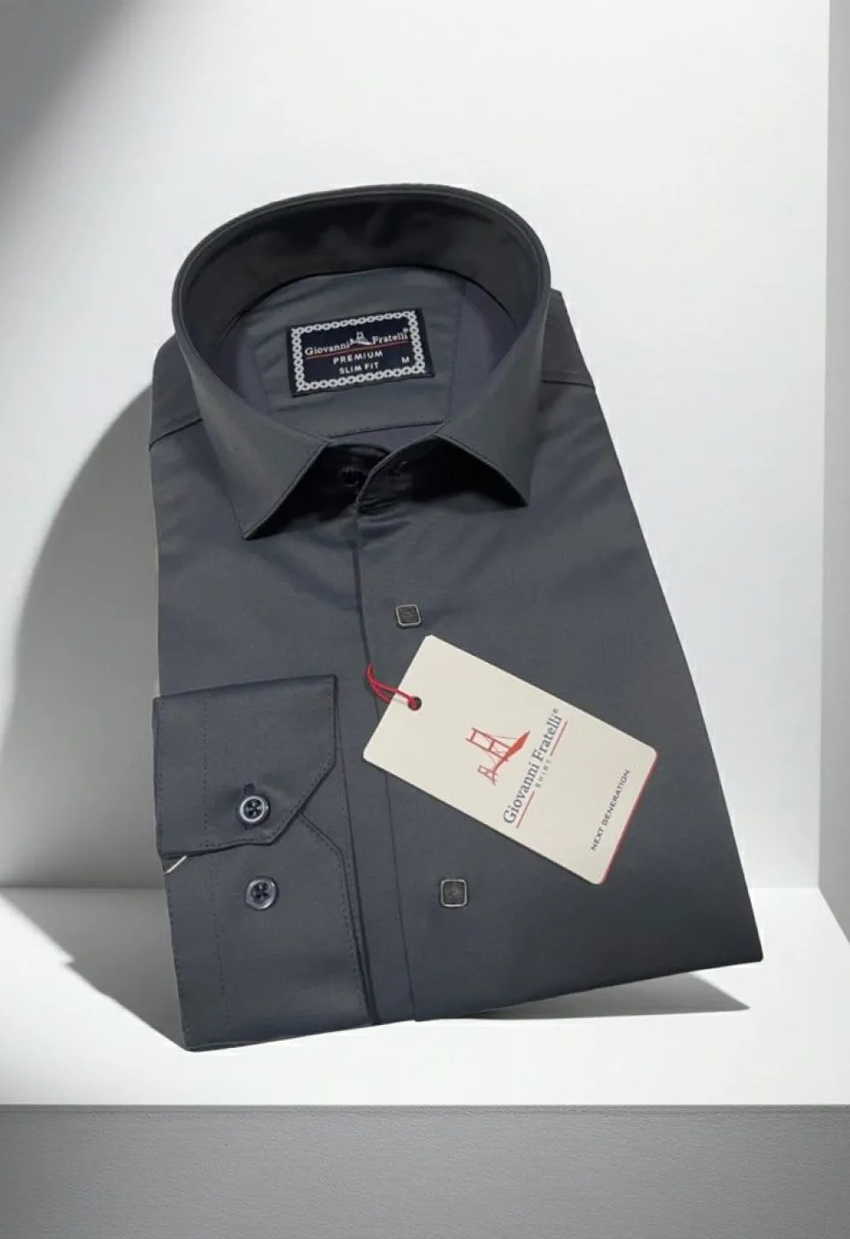 Slim Fit Uzun Kol Düz Renk Saten Erkek Gömlek 3GMK317037A44