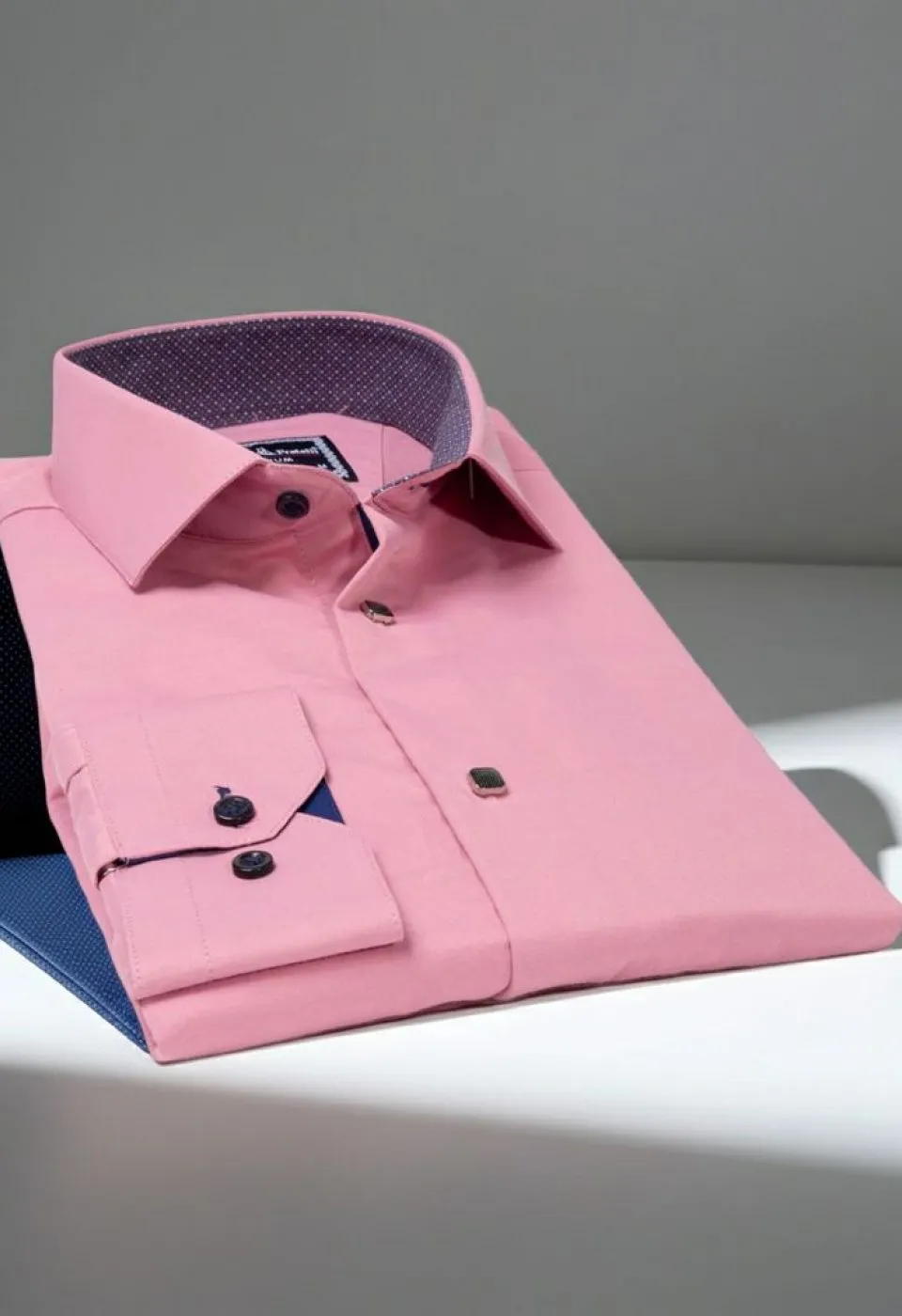 Slim Fit Uzun Kol Düz Renk Saten Erkek Gömlek 3GMK317037A57