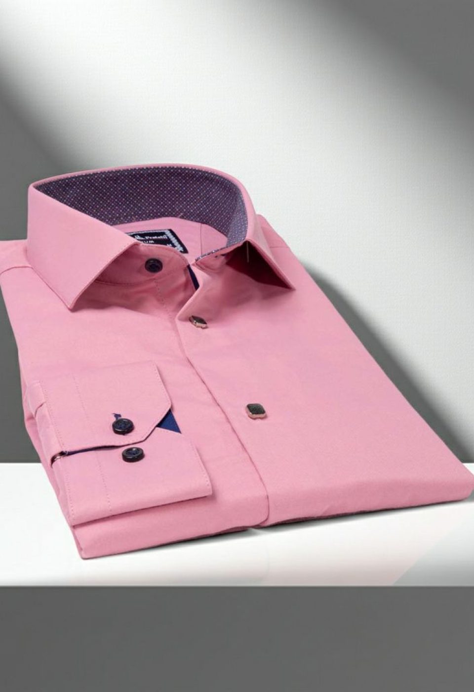 Slim Fit Uzun Kol Düz Renk Saten Erkek Gömlek 3GMK317037A57