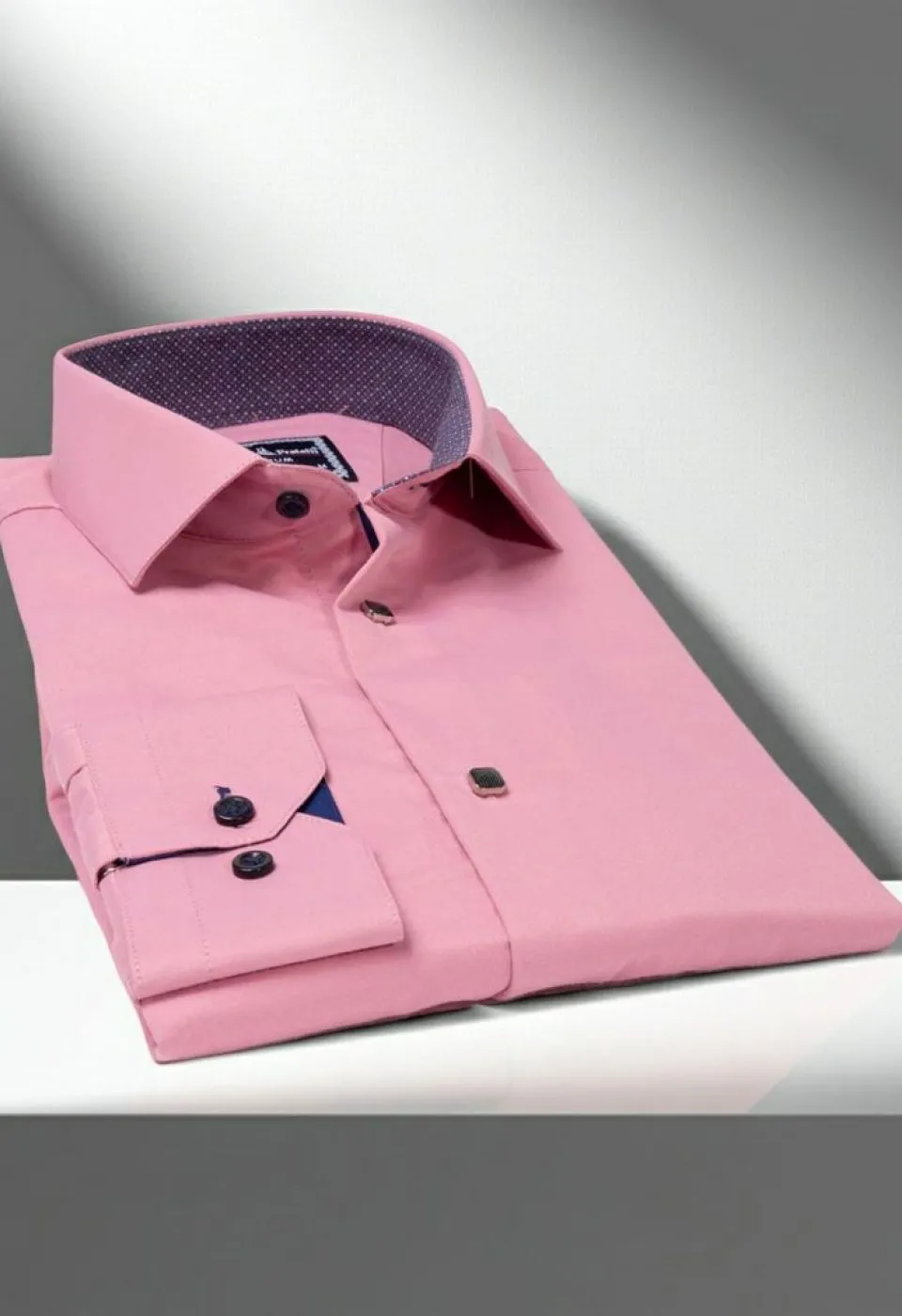 Slim Fit Uzun Kol Düz Renk Saten Erkek Gömlek 3GMK317037A57