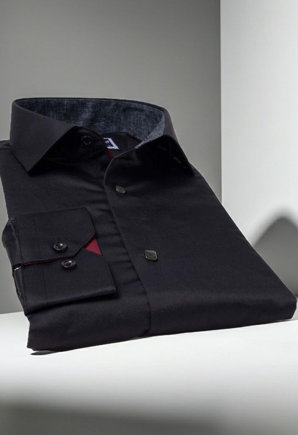 Slim Fit Uzun Kol Düz Renk Saten Erkek Gömlek 3GMK317037A61