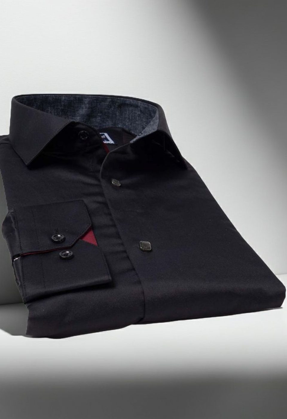 Slim Fit Uzun Kol Düz Renk Saten Erkek Gömlek 3GMK317037A61