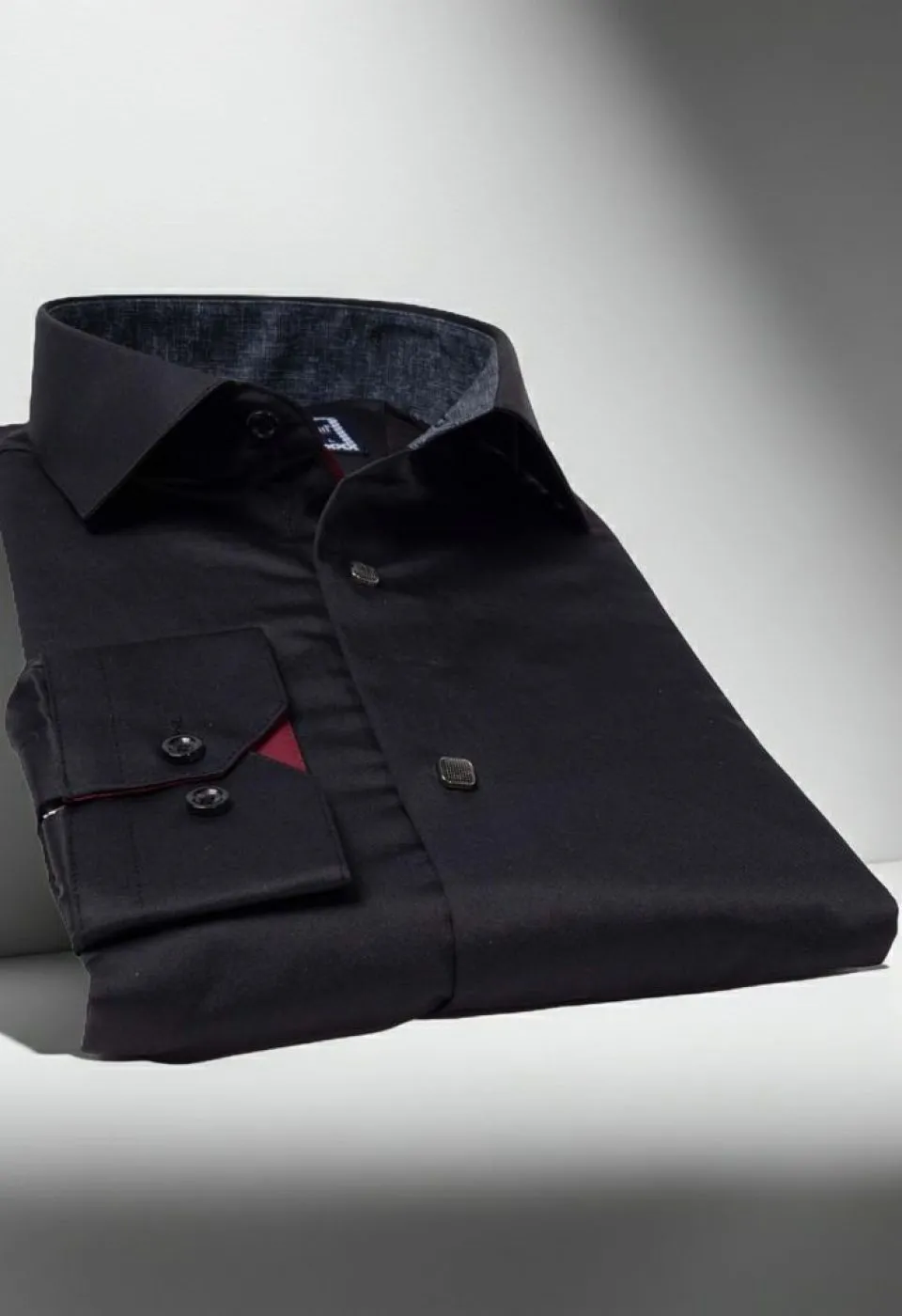 Slim Fit Uzun Kol Düz Renk Saten Erkek Gömlek 3GMK317037A61