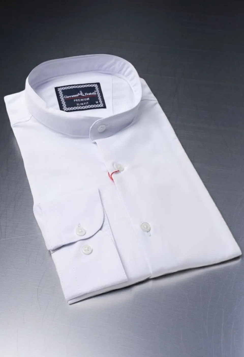 Slim Fit Uzun Kol Düz Renk Saten Hakim Yaka Erkek Gömlek 3GMK317039001