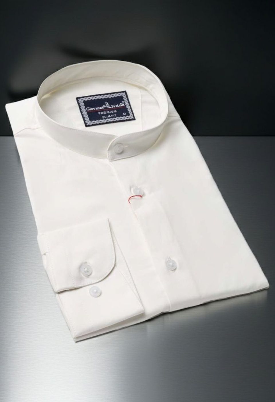 Slim Fit Uzun Kol Düz Renk Saten Hakim Yaka Erkek Gömlek 3GMK317039002