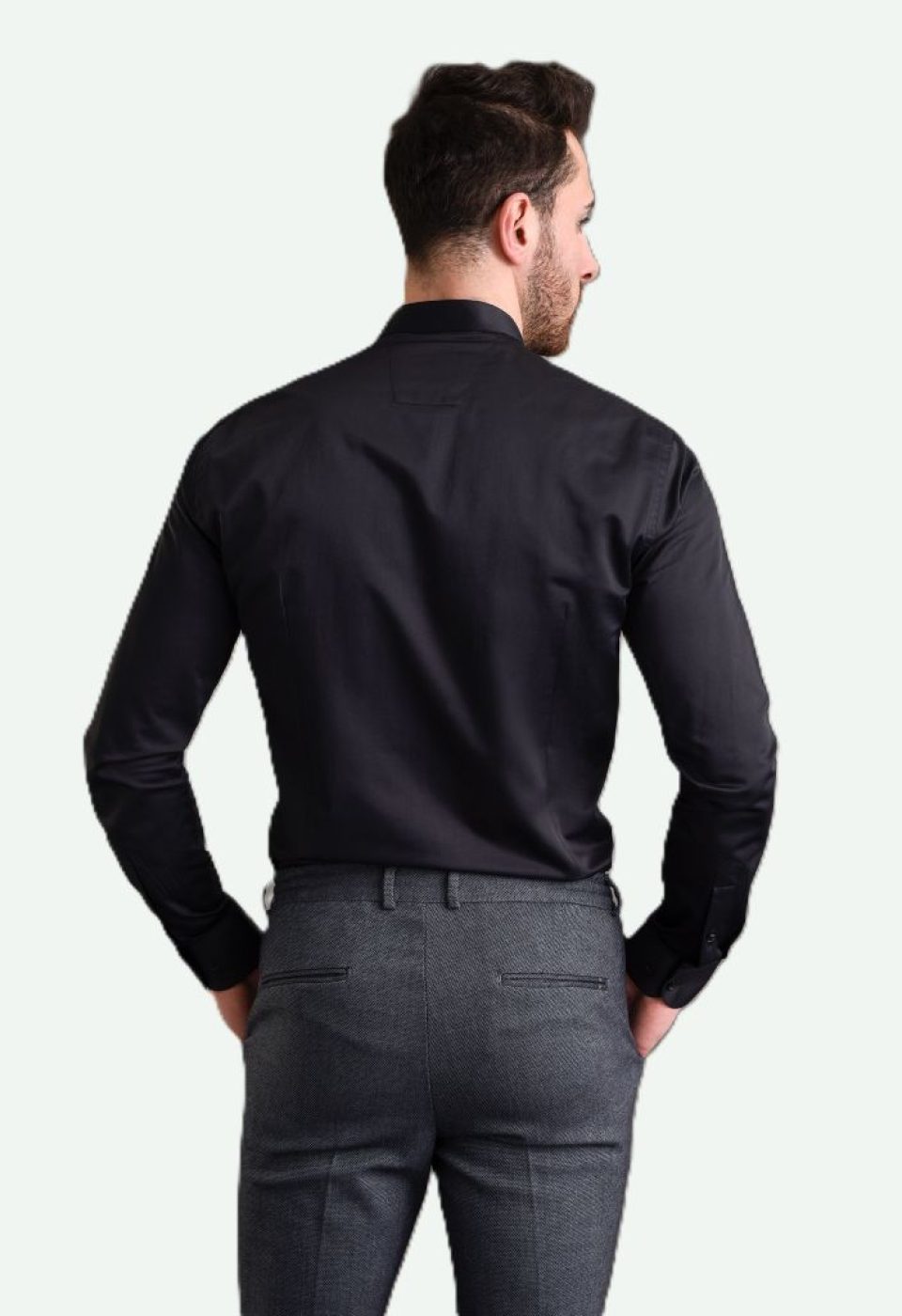 7039 CR HK SATIN 003 Slim Fit Uzun Kol Düz Renk Saten Hakim Yaka Erkek Gömlek 3GMK317039003 - Giovanni Fratelli