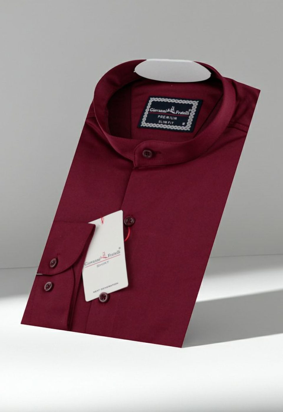 Slim Fit Uzun Kol Düz Renk Saten Hakim Yaka Erkek Gömlek 3GMK317039004