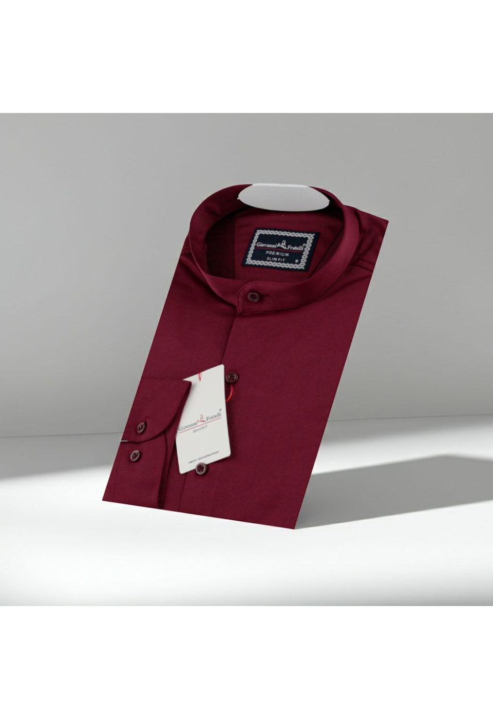 7039 CR HK SATIN 004 Slim Fit Uzun Kol Düz Renk Saten Hakim Yaka Erkek Gömlek 3GMK317039004 - Giovanni Fratelli