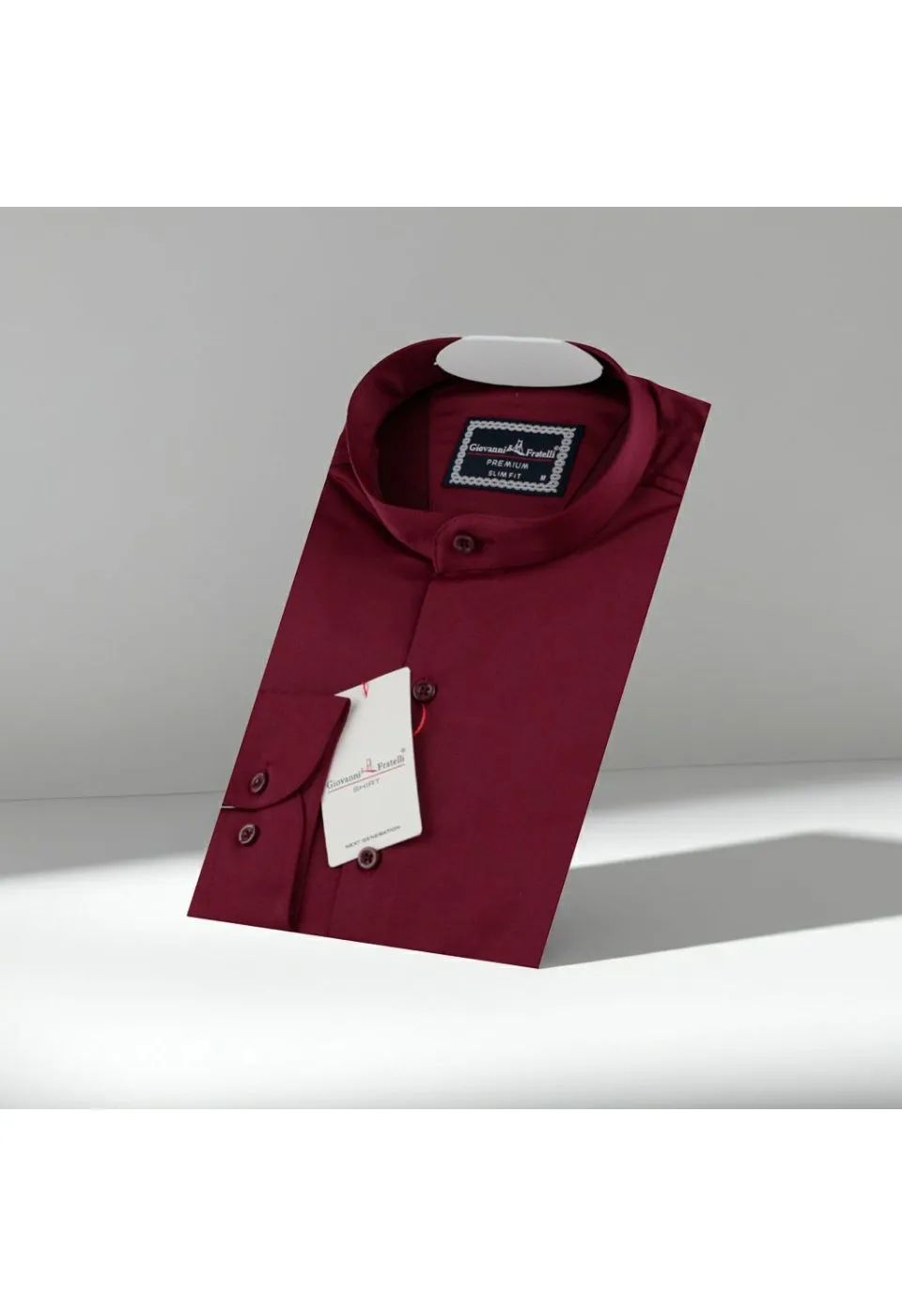 Slim Fit Uzun Kol Düz Renk Saten Hakim Yaka Erkek Gömlek 3GMK317039004 - Giovanni Fratelli