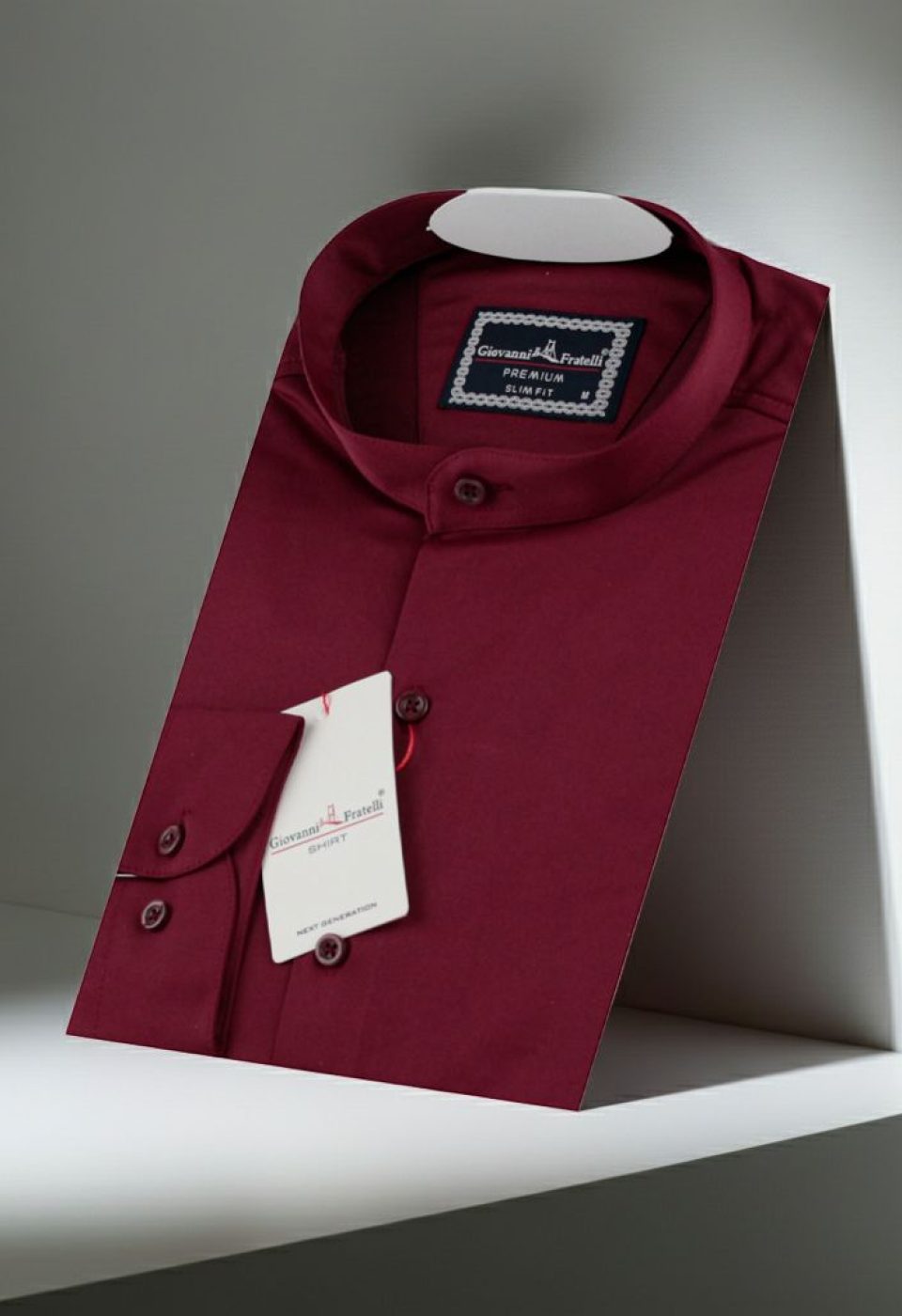 Slim Fit Uzun Kol Düz Renk Saten Hakim Yaka Erkek Gömlek 3GMK317039004