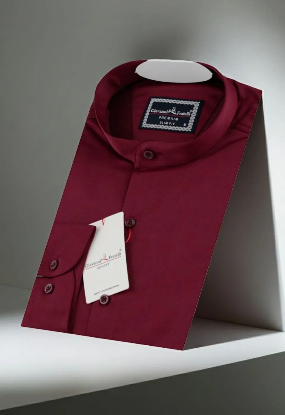 Slim Fit Uzun Kol Düz Renk Saten Hakim Yaka Erkek Gömlek 3GMK317039004
