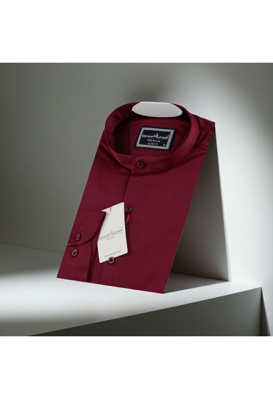 7039 CR HK SATIN 004 Slim Fit Uzun Kol Düz Renk Saten Hakim Yaka Erkek Gömlek 3GMK317039004 - Giovanni Fratelli